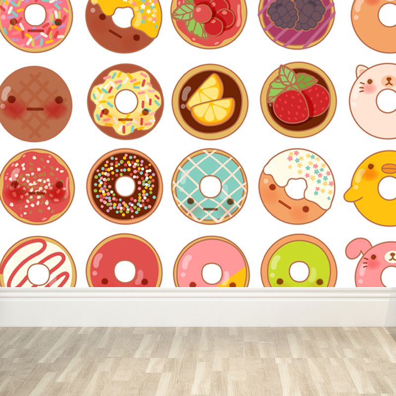 Delicious Foods Wall Paper Mural for Childrens Bedroom, Multi-Color, Made to Measure