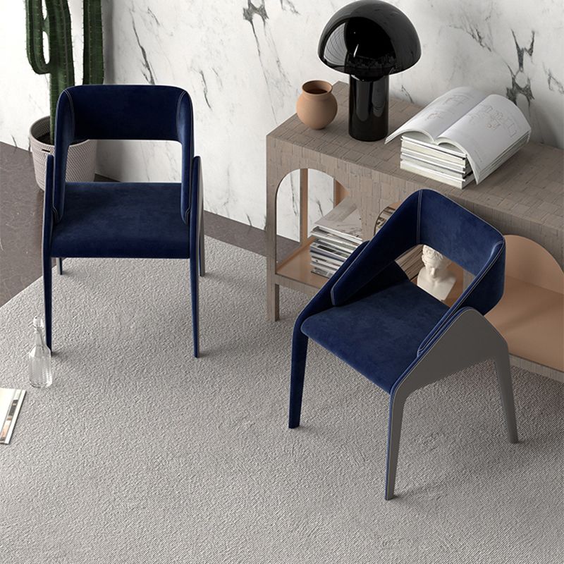 Open Back Side Dining Chairs Modern Upholstered Dining Accent Chair