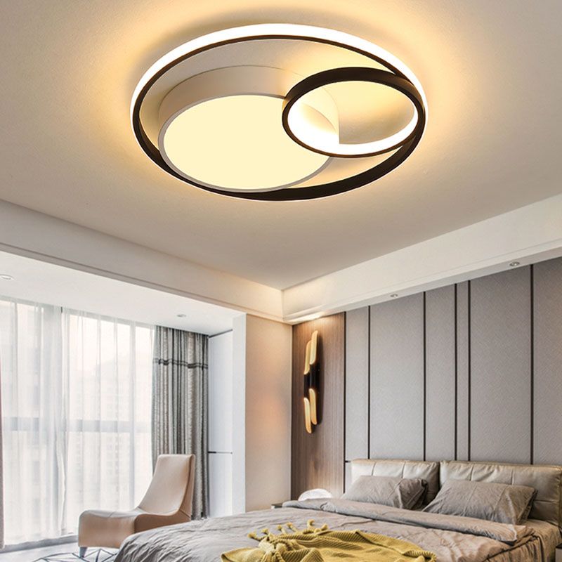 Lámparas circulares de montaje empotrado para techo, accesorios de iluminación modernos para sala de estar