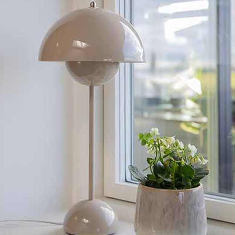 Dome Shape Table Lamp Modern Style Plastic Single Light Table Light