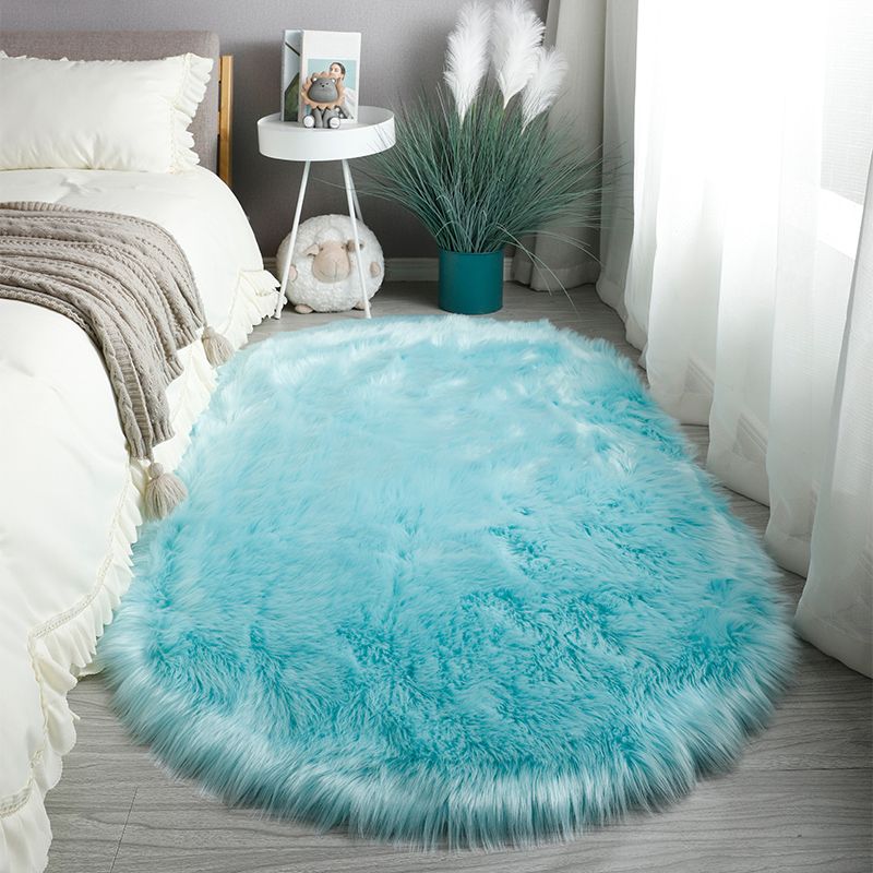 Polyester a tappeto solido ovale moderno tappeto interno moderno tappeto non slip per la camera da letto per adulti