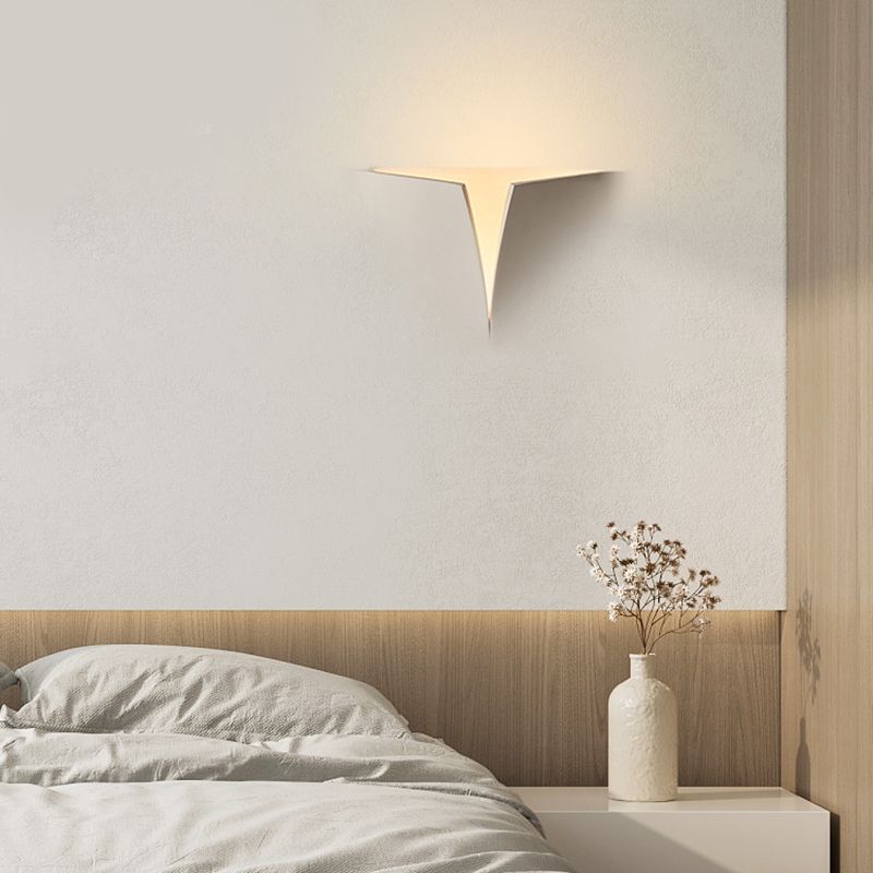 Contemporary Geometric Shape Wall Lamp Plaster Shade Wall Lighting for Living Room