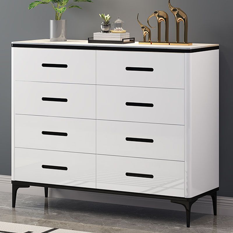 Contemporary Storage Chest Bedroom Stone Chest with Black Legs