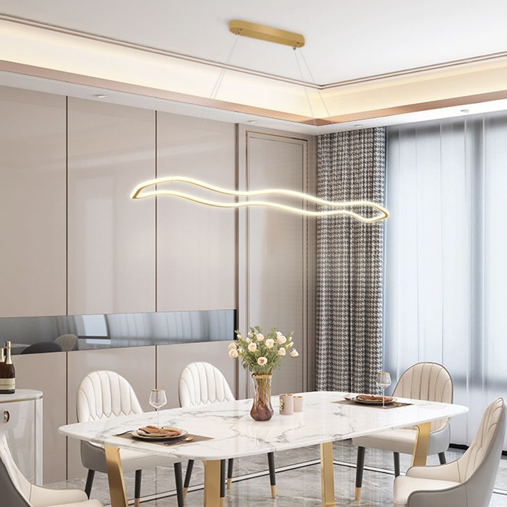 Metal Geometry Shade Island Pendant Modern Style 1 Light Island Lighting for Living Room