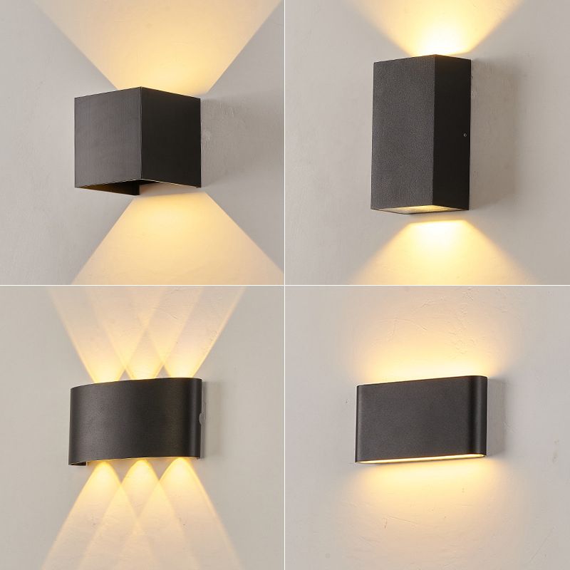 Modern Metal Wall Sconce Geometric Shape Wall Light for Bedroom