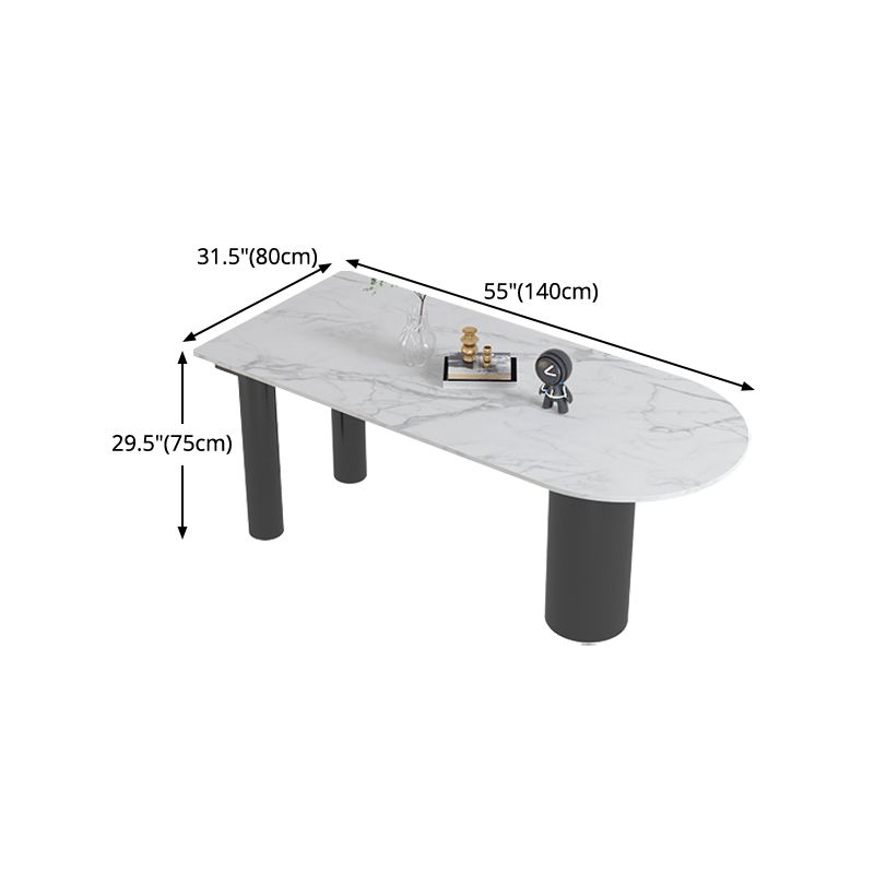 Sintered Stone Dining Table Modern White Dining Table for Kitchen