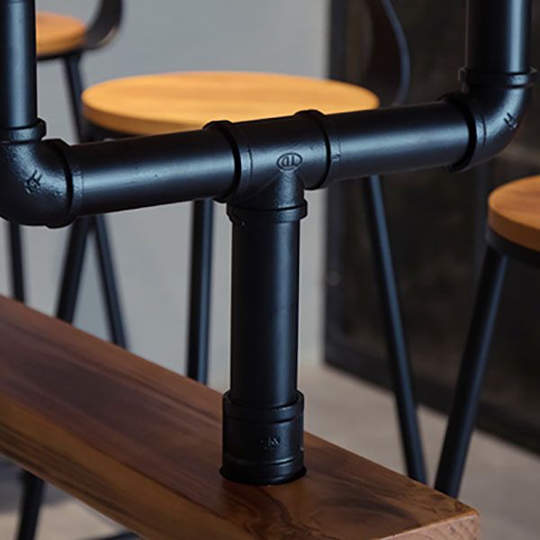 Industrial Style 1/2/7 Pieces Bar Table Set Rectangle Bar Table with High Wood Stools