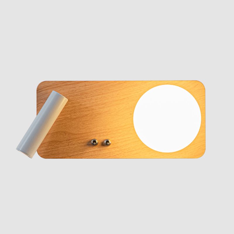 2 luces de lectura geométrica de la iluminación de pared de estilo moderno lámpara montada en la pared en marrón