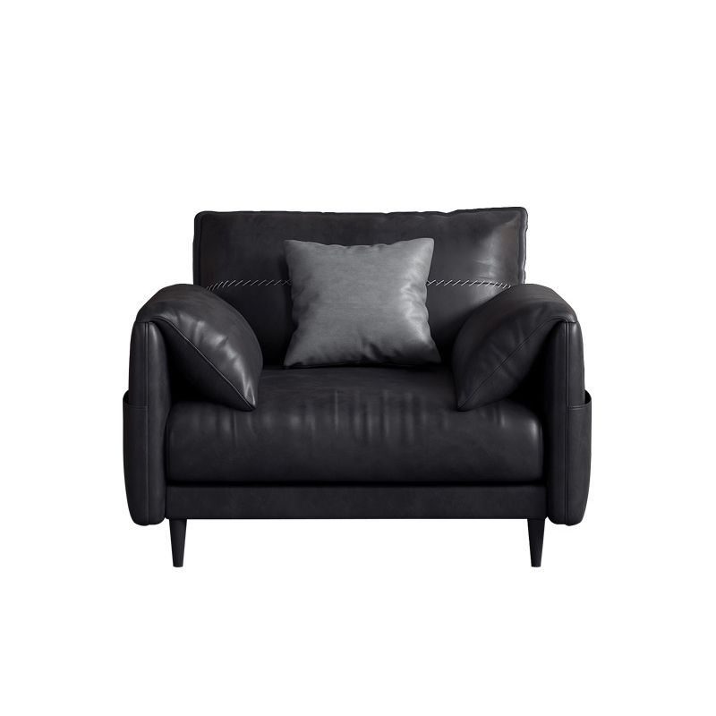 Dark Gray Faux Leather Sofa/Sectionals with Wear-Resistant and Storage