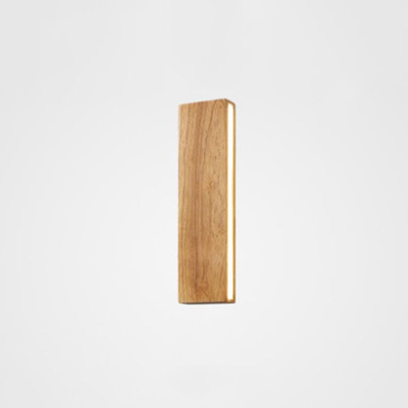 Rectangle Wall Mounted Lamp Modern Simplicity Wood Wall Mount Lamp for Living Room