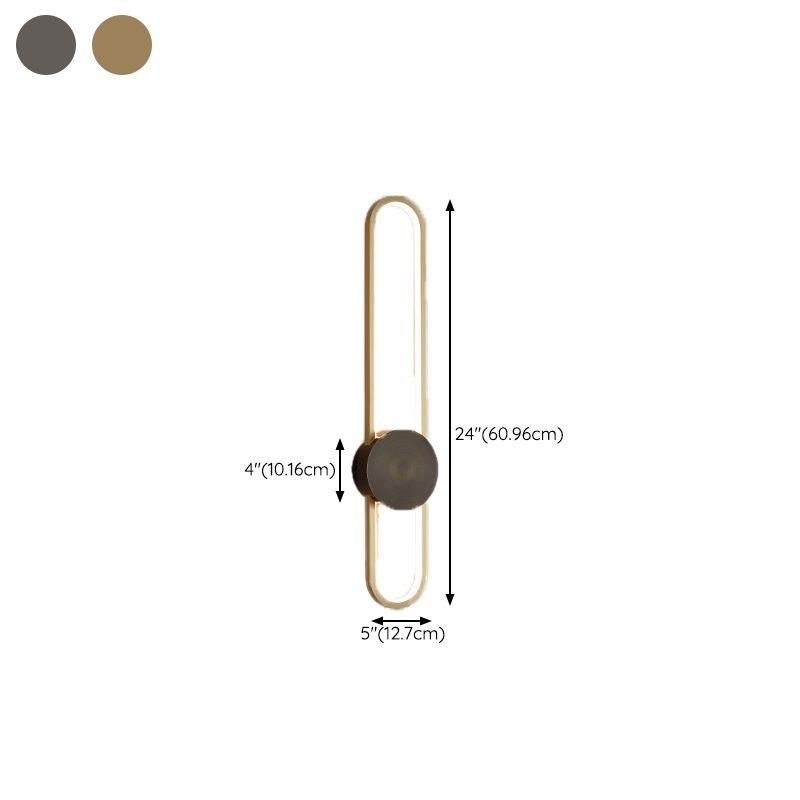 Single Modernism Golden/Black Wall Mounted Sconce LED Wall Light for Foyer