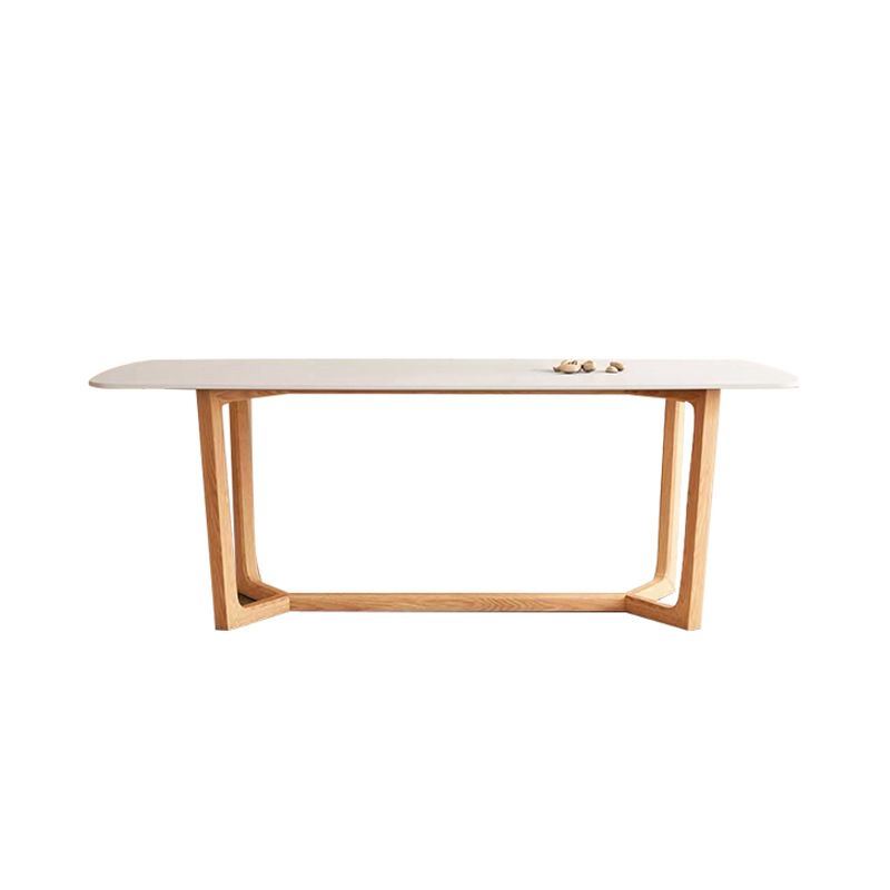 Simplicity Kitchen Dinner Table Rectangle 4 Legs Dining Table