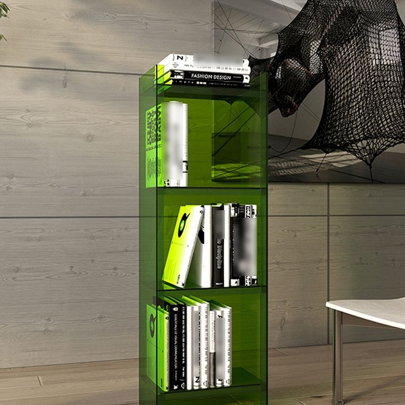 9.84"W Bookshelf Closed Back Acrylic Glam Style Bookcase for Office and Study Room
