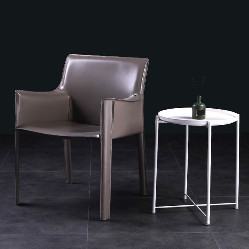 Upholstered Dining Chair Contemporary Faux Leather Dining Side Chair