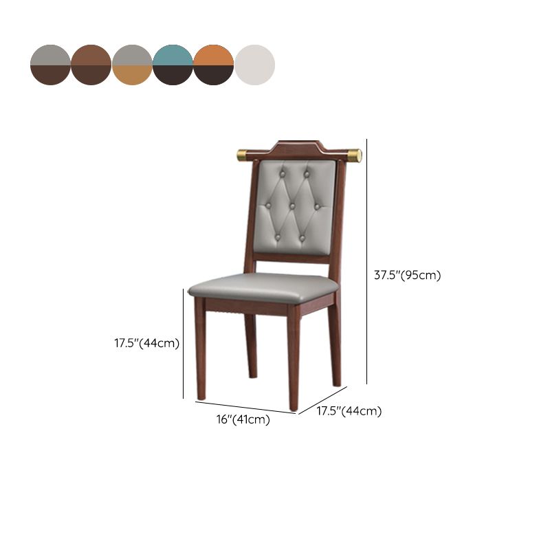 Modern Tufted Dining Chair Open Back Armless Chair for Kitchen Use