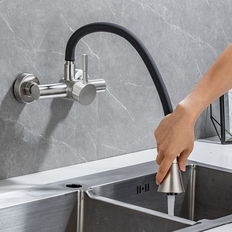 Modern Universal Tube Single Handle Kitchen Faucet Wall Mounted Faucet