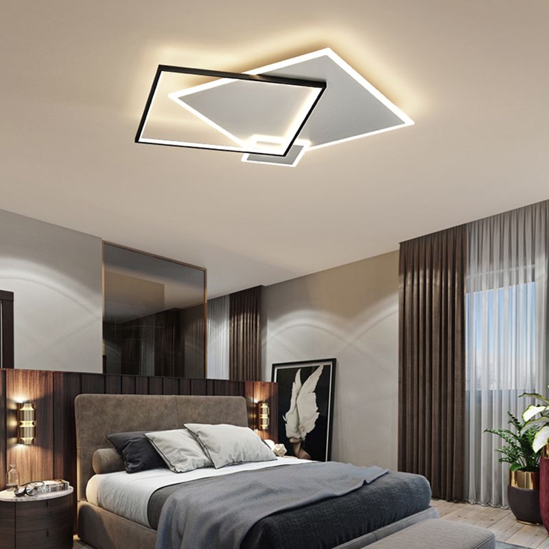 Minimalistic Stacked Flush Mount Light Metal Bedroom LED Ceiling Flush Light Fixture