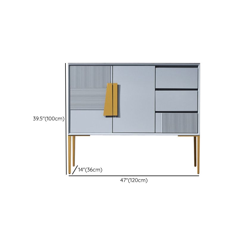 Classic Glam Combo Dresser Horizontal Stone Storage Chest for Bedroom