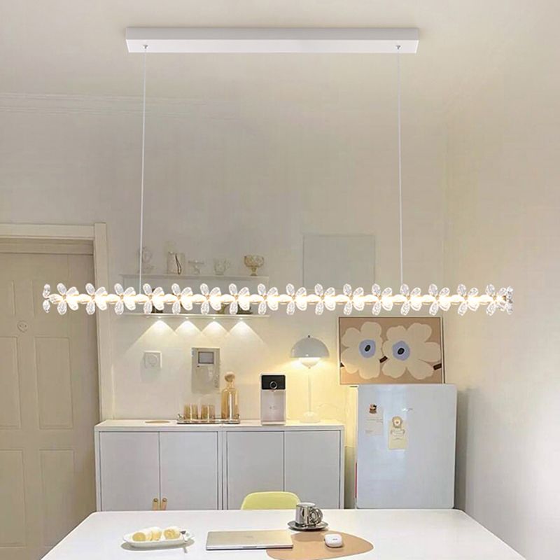Modern Style Island Lamp LED Island Hanging Light with Crystal for Bedroom