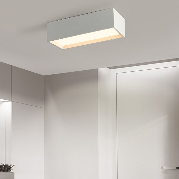 Acrylic Geometric LED Ceiling Fixture in Modern Simplicity Wrought Iron Flush Mount for Corridor