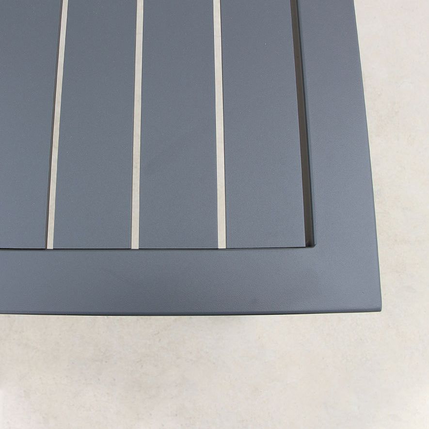 Modern Style 1/5 Pieces Metal Dining Set Square Dining Table Set for Outdoor