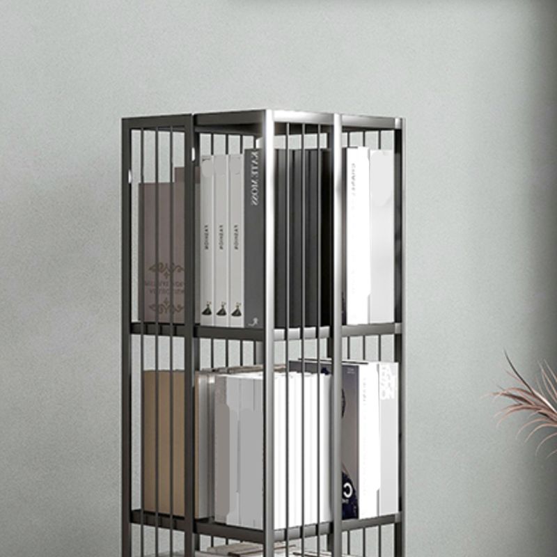 Standard Metal Bookcase Industrial Open Back Bookshelf with Shelves