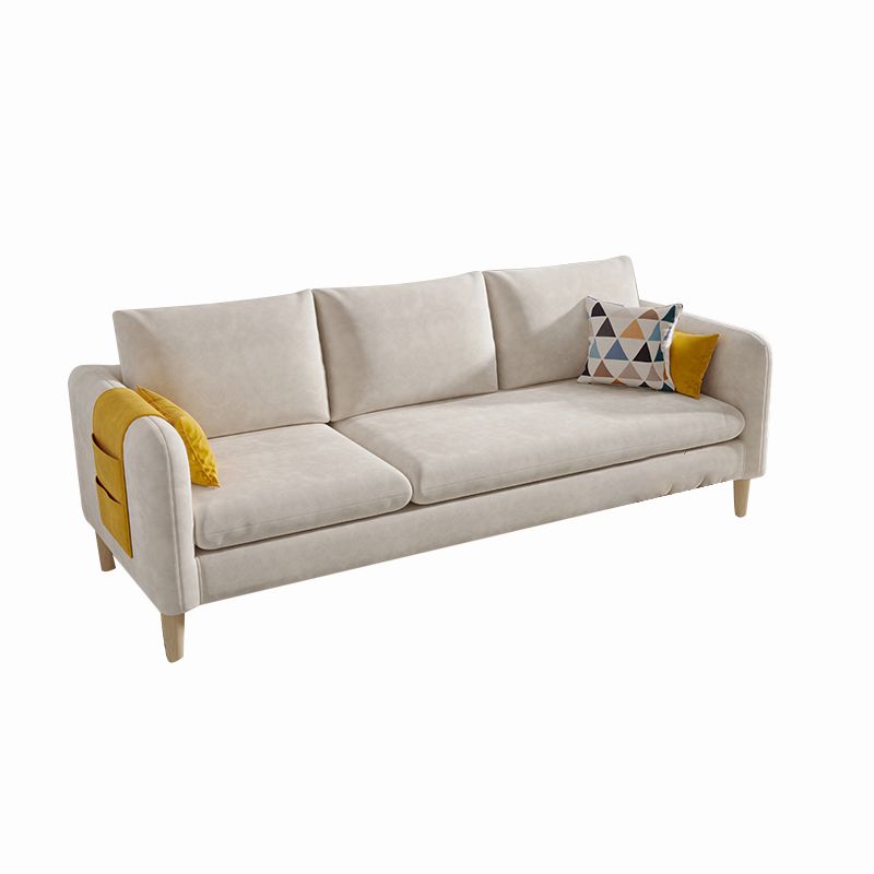 Mordern Square Arm Sofa with Tight Back Convertible Sofa for Living Room, Apartment