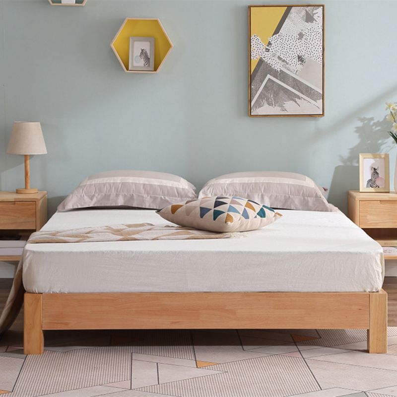 Contemporary Rubberwood With Custom Gold Legs Solid Color Standard Bed