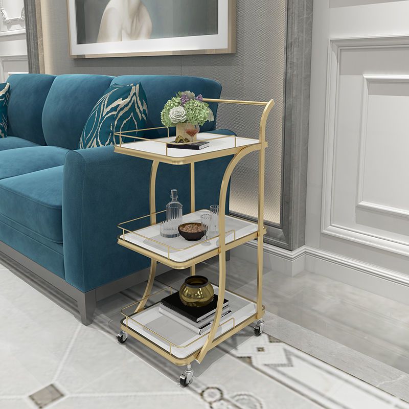 Contemporary Style Prep Table Stone Rolling Prep Table for Kitchen