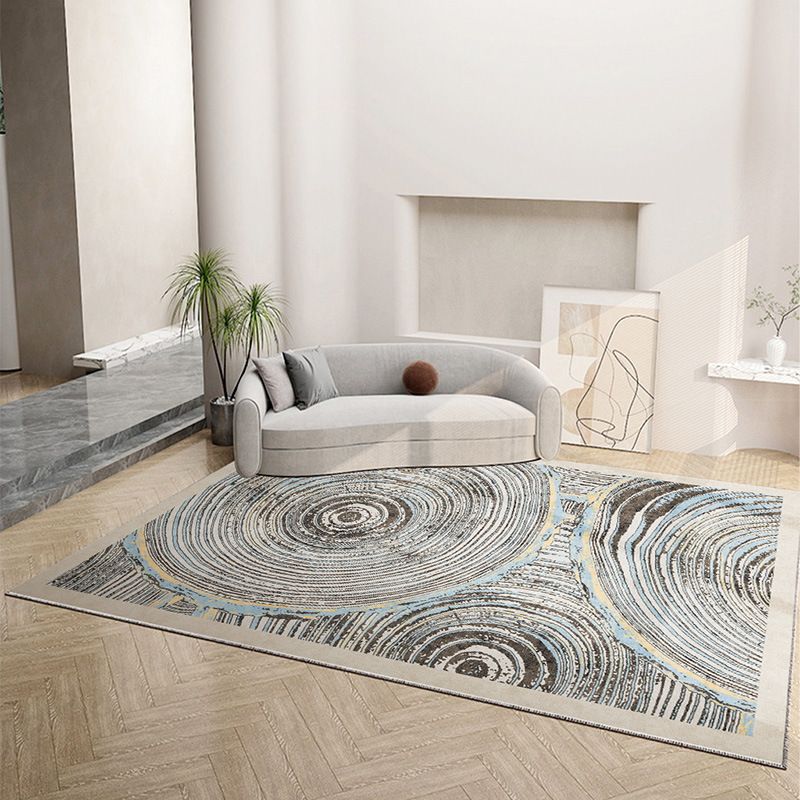 Minimalist Deck Pattern Rug Polyester Carpet Non-Slip Backing Area Rug for Living Room