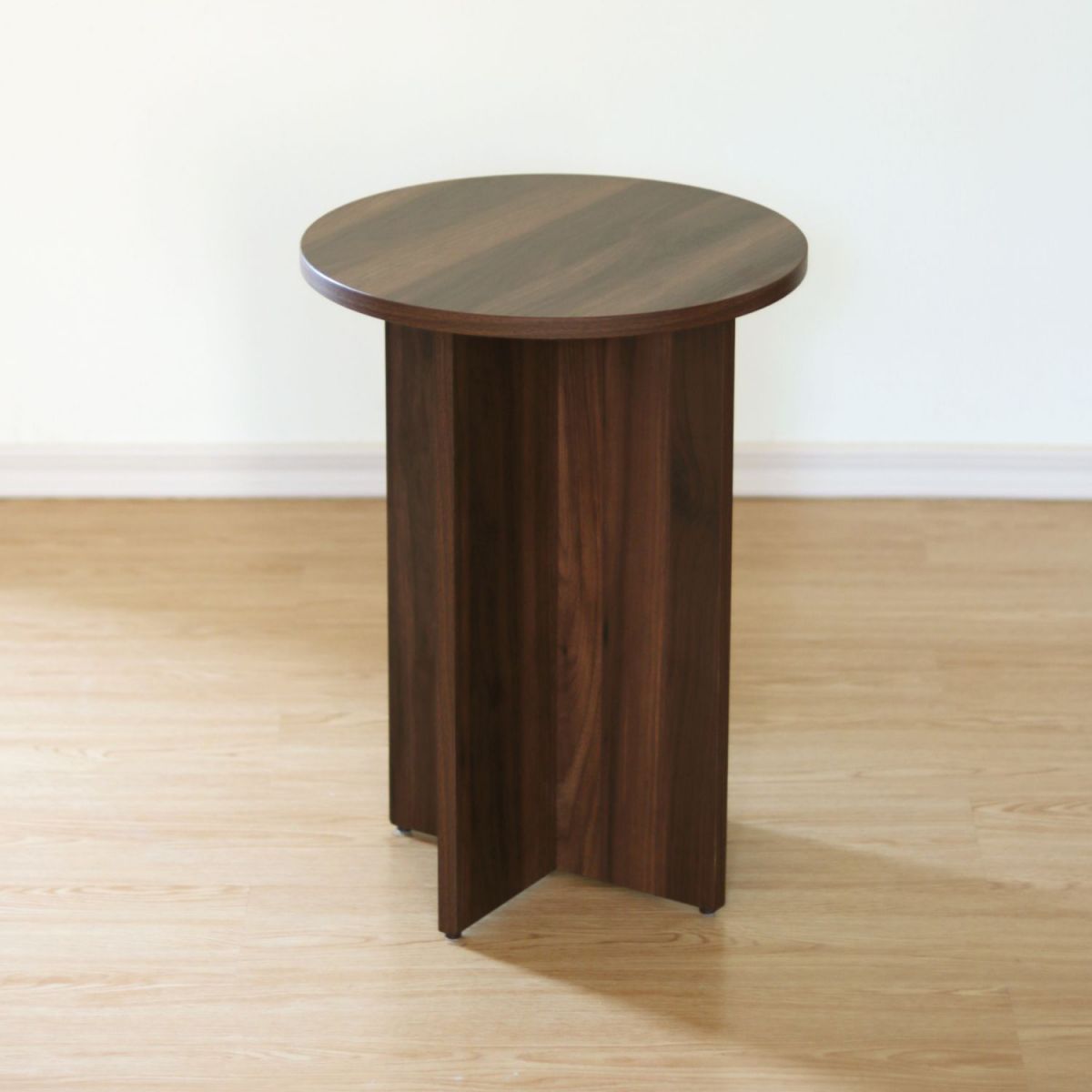 15.75 inch Wide Scandinavian Sofa Side Accent Table Wooden Round Side End Table
