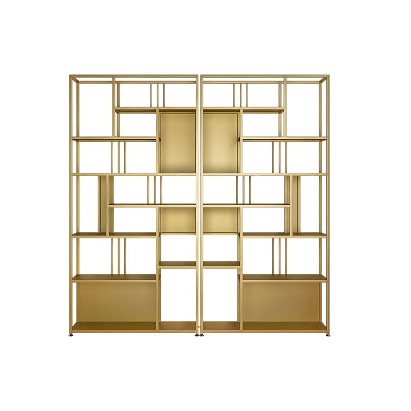 Metal Rectangle Open Bookcase Scandinavian Home Office Etagere Bookcase