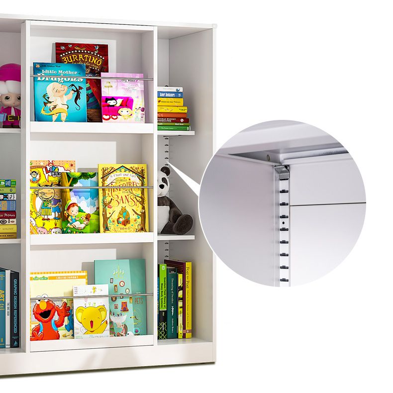 Closed Back Bookcase Modern Metal Bookshelves for Home Office