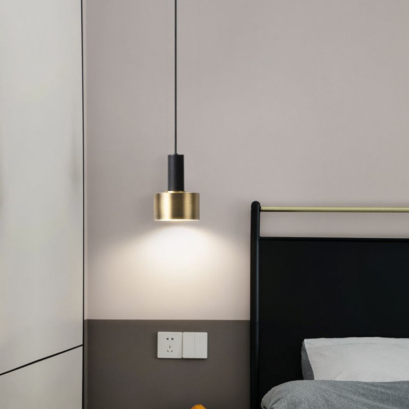 Cylindre métal suspendu plafonnier légère style nordique