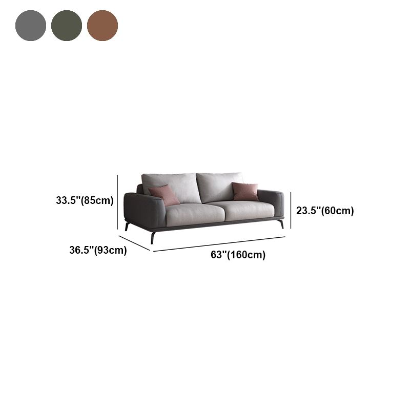Faux Leather Sectionals/Sofa with Square Arm for Living Room