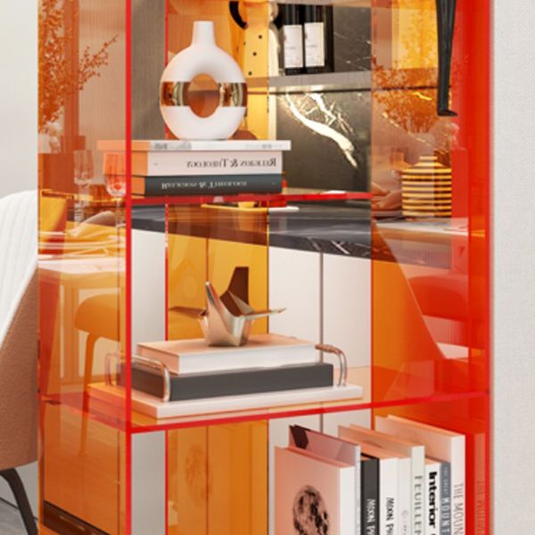 Contemporary Open Back Standard Bookshelf Acrylic Bookcase for Study Room