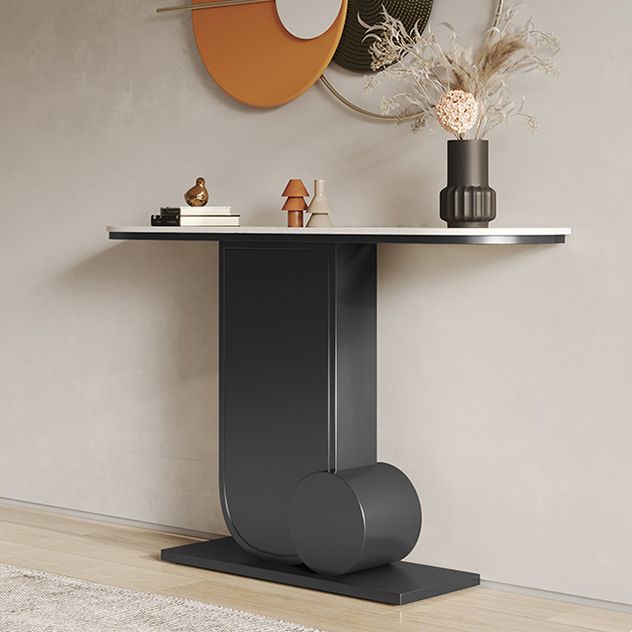 Modern Stone Console Table Stain Resistant Console Sofa Table for Hall