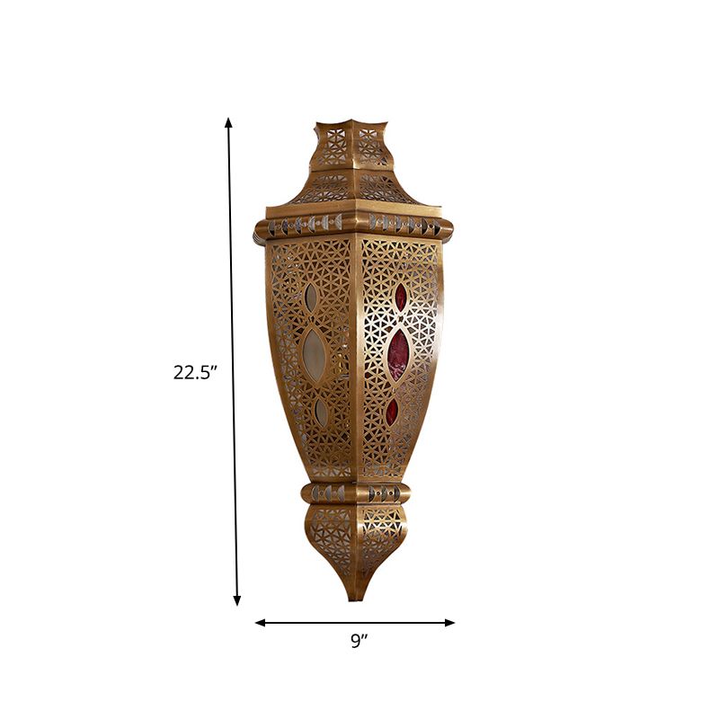 1 tête en métal d'éclairage mural décoratif en laiton scéné de salle à manger sconce luminaire