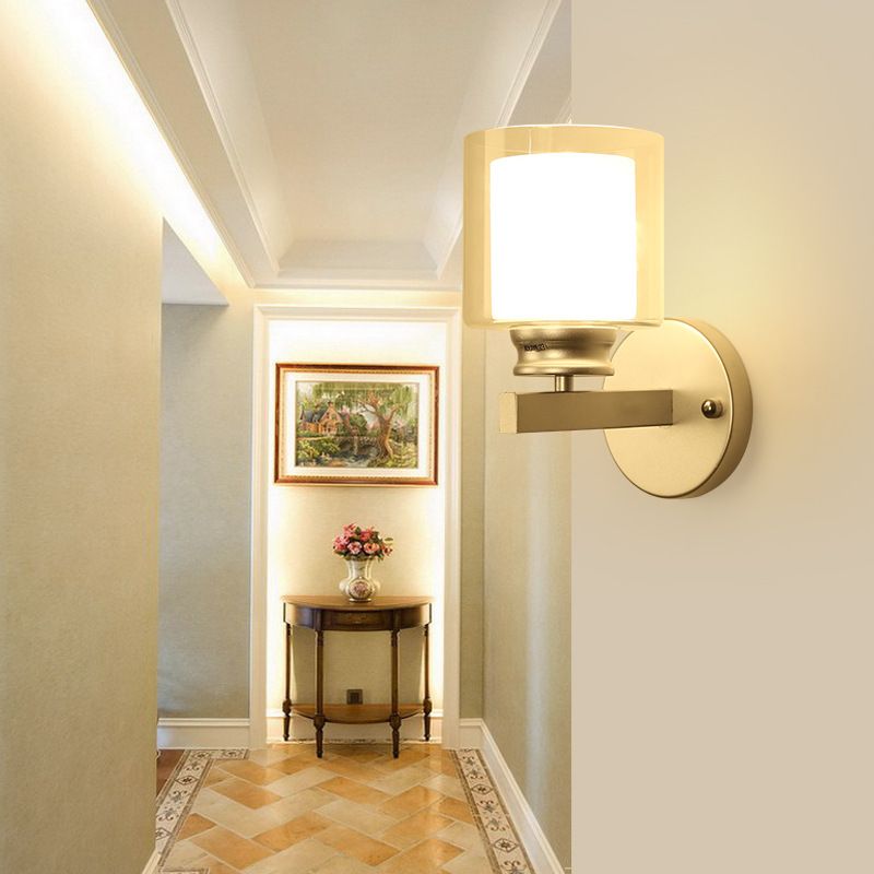 Cylinder Wall Lighting Modern Metal 1 Light Wall Sconces for Bedroom