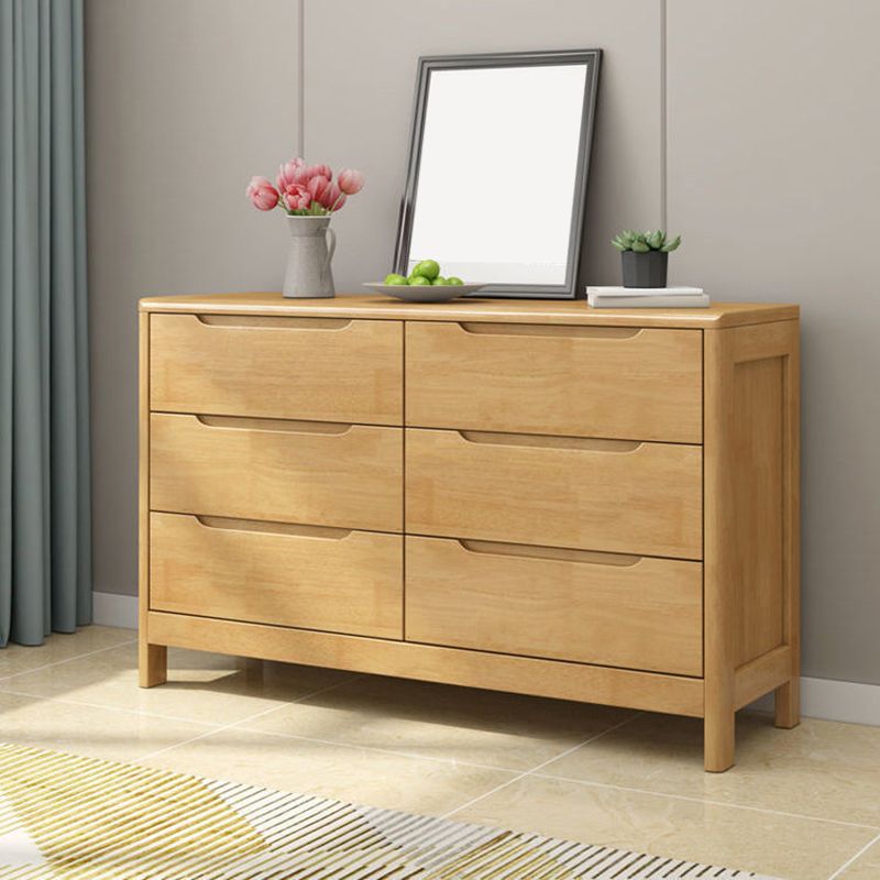 Contemporary Solid Wood Storage Chest Matte Finish Bedroom Dresser