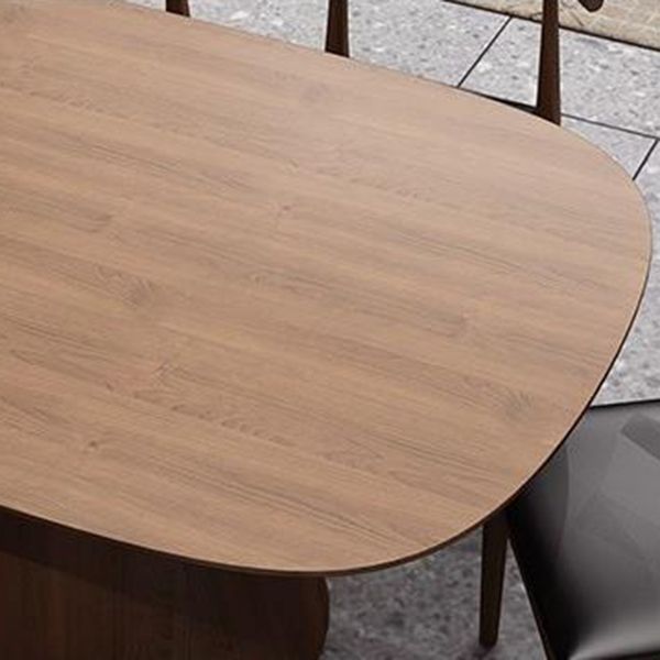 Brown Dinner Table Contemporary Style Dining Table for Home Kitchen Dinner
