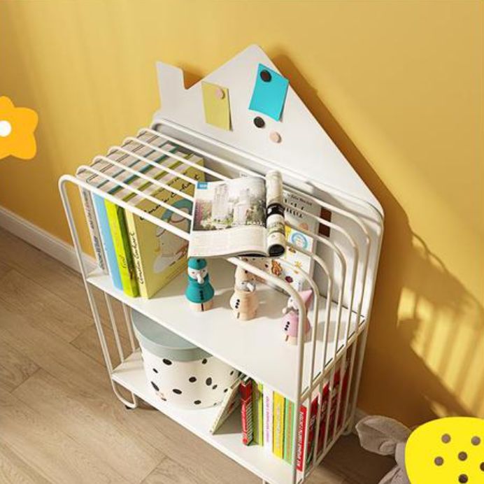 Scandinavian Metal Bookshelf Standard Open Back Bookcase with Shelves