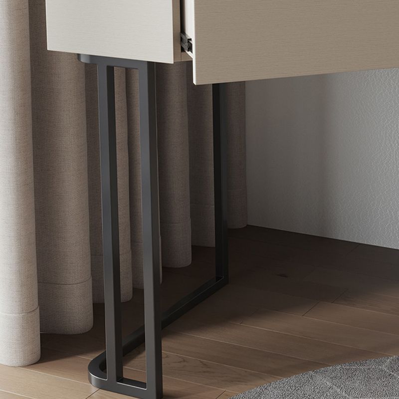 Modern Glass Corner Vanity Table Set 29.53" D 4-Drawer Makeup Vanity Table