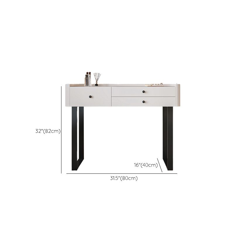 Contemporary Bedroom Makeup Vanity Desk Table Stone Vanity Dressing Table with Drawer