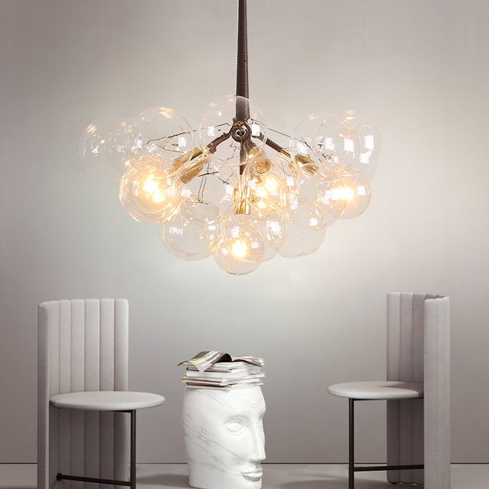 Bubbles Glass Pendant Lighting Fixture Minimalist Style Chandelier Pendant Light