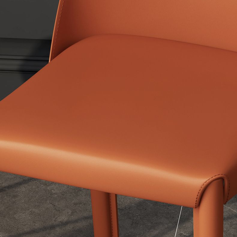 Parsons Side Chair Contemporary Leather Indoor-Outdoor Armless Chair