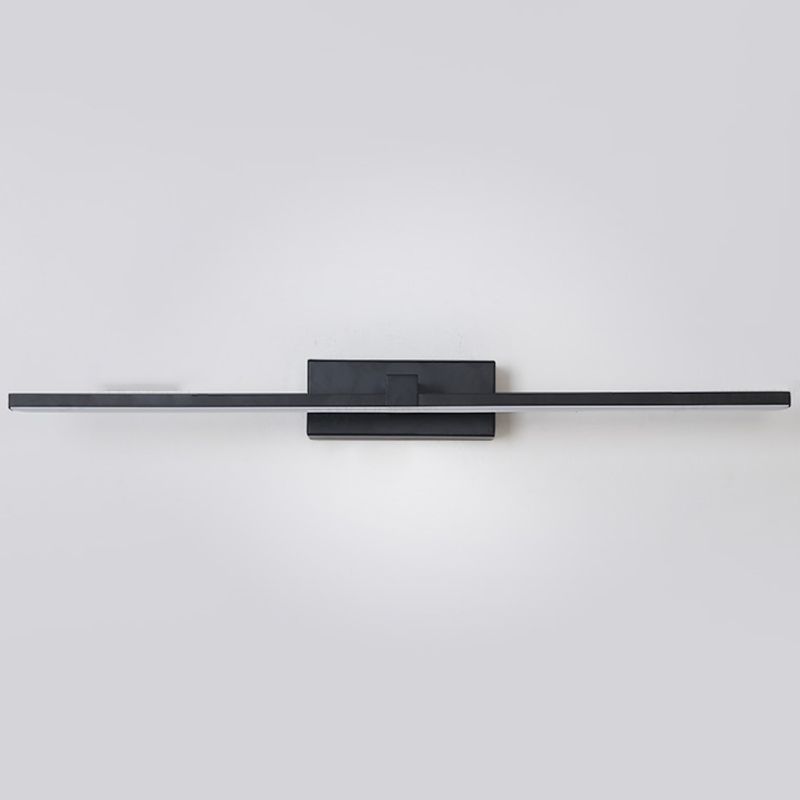 Luz de pared de metal de forma lineal Luz de montaje de pared de espejo de luz simple estilo moderno