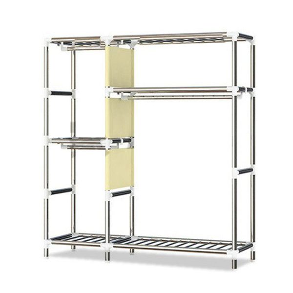 Contemporary Style Home Wardrobe Steel Wardrobe Closet with Shelves
