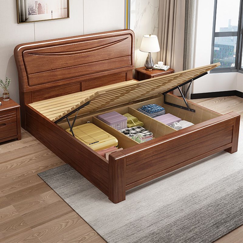 Traditional Headboard Standard Bed Adjustable Height Bed with Legs