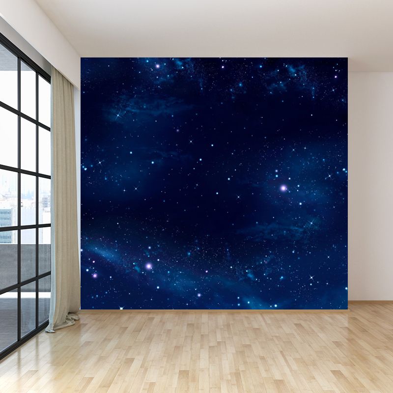 Large Starry Sky Wall Mural Waterproof Modern Living Room Wall Decor in Dark Color